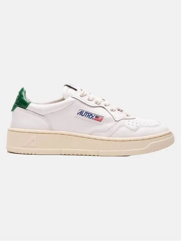 Medalist Green Tab Leather Low Top Sneakers White - AUTRY - BALAAN 4