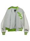 Letterman Striped Bomber Jacket Grey Green - Y-3 - BALAAN 2