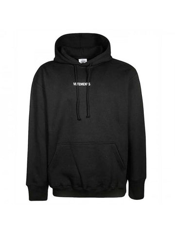 Signature Logo Hoodie Black - VETEMENTS - BALAAN 1