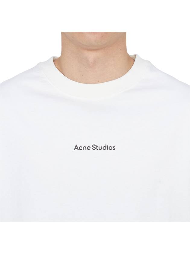 Stamp Logo Cotton Short Sleeve T-Shirt White - ACNE STUDIOS - BALAAN 6