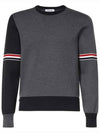 RWB Striped Crew Neck Knit Top Grey - THOM BROWNE - BALAAN 1