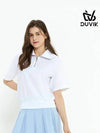 zip-up wide collar short-sleeved T-shirt DD2WTS101BK - DUVIK - BALAAN 3