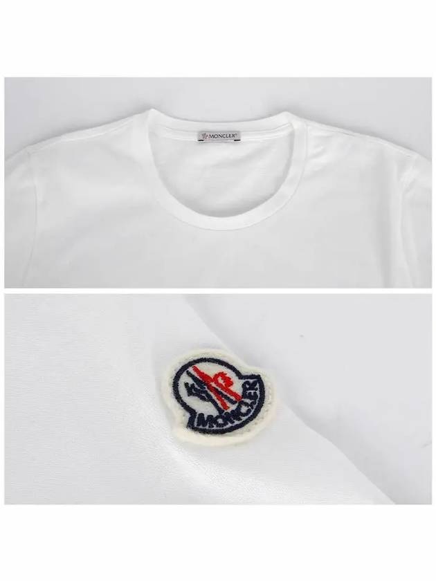 Logo Patch Jersey Cotton Short Sleeve T-Shirt Off White - MONCLER - BALAAN 6