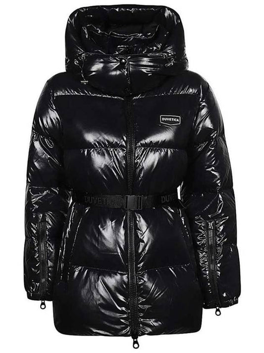 Women s Duck Down Padded Jacket Aloro Belted Heavy VDDJ96036 BKS - DUVETICA - BALAAN 1