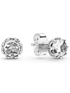 Crown Stud Earrings Silver - PANDORA - BALAAN 2