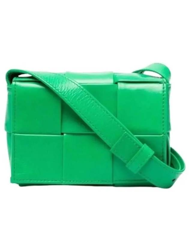 Cassette Small Leather Cross Bag Parakeet - BOTTEGA VENETA - BALAAN 8