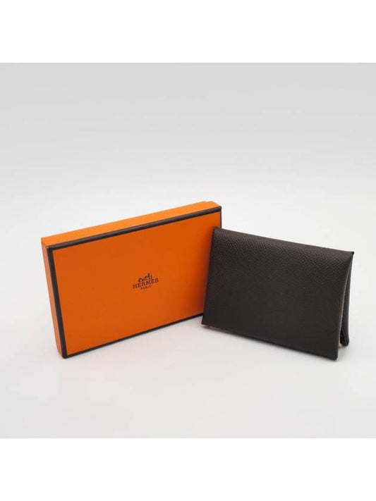 Women Men Card Wallet Calvi Duo H083035CK4C - HERMES - BALAAN 1