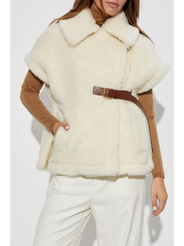 Teddy Belt Cape White - MAX MARA - BALAAN 4