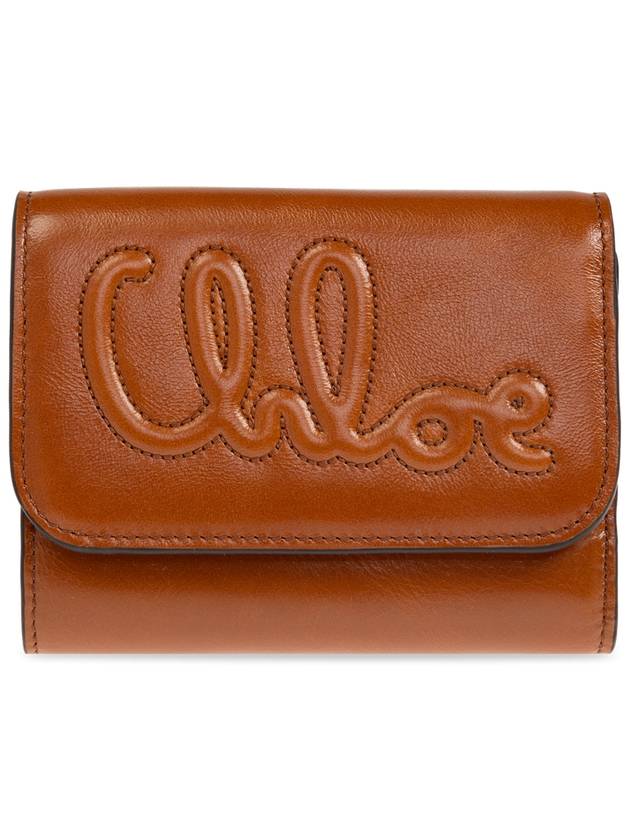 Chloé Leather Wallet, Women's, Brown - CHLOE - BALAAN 1