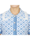 Check Jacquard Cardigan Light Blue - ALESSANDRA RICH - BALAAN 8