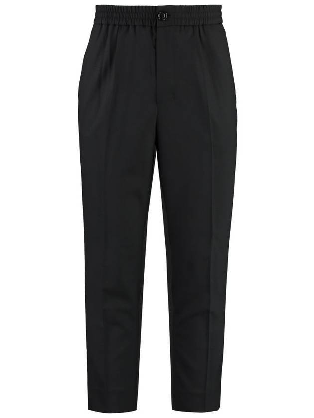 Banding Cropped Straight Pants Black - AMI - BALAAN 1