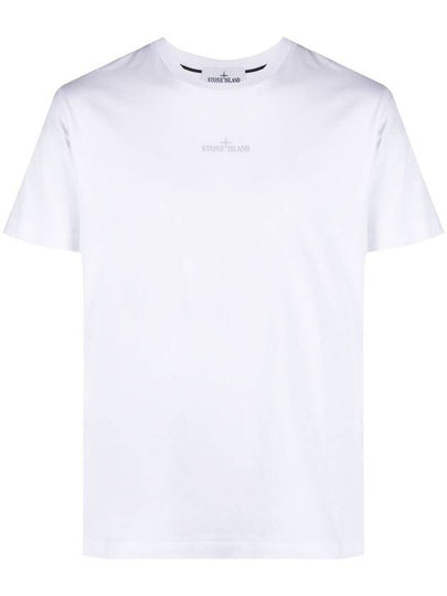 Small Logo Print Short Sleeve T-Shirt White - STONE ISLAND - BALAAN 2