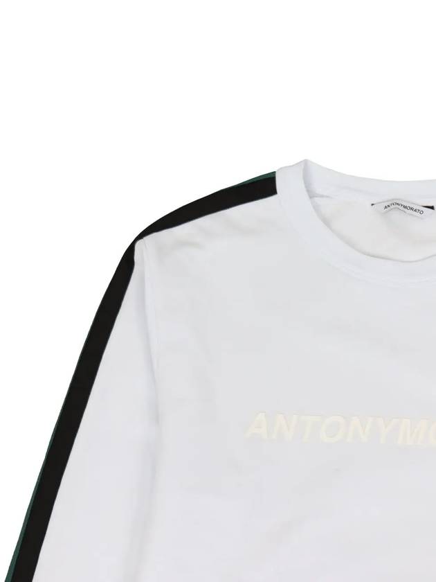 Shoulder color line white sweatshirt TEE189 - IKALOOOK - BALAAN 5