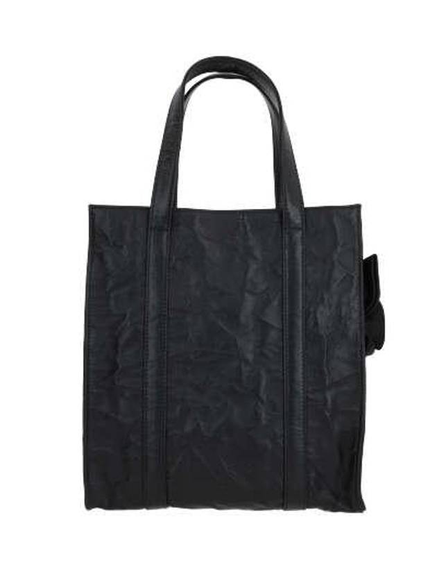 Flower Antique Wrinkle Nappa Mini Tote Bag Black - PRADA - BALAAN 6