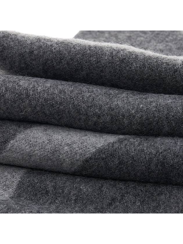 Maxi Monogram Jacquard Wool Muffler Gray - TOTEME - BALAAN 5