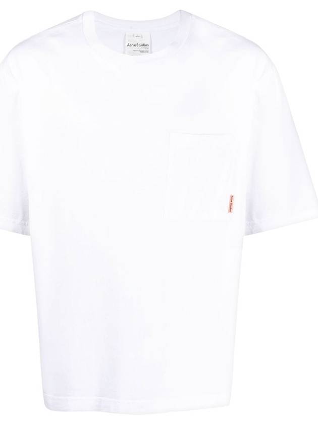 Pink Label Crew Neck Short Sleeve T-Shirt White - ACNE STUDIOS - BALAAN 2