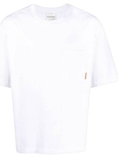 Pink Label Crew Neck Short Sleeve T-Shirt White - ACNE STUDIOS - BALAAN 2