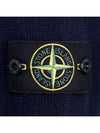 Wappen Patch Half Button Lambswool Knit Top Navy - STONE ISLAND - BALAAN 6