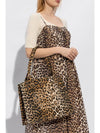 Logo Tote Bag Leopard - GANNI - BALAAN 7