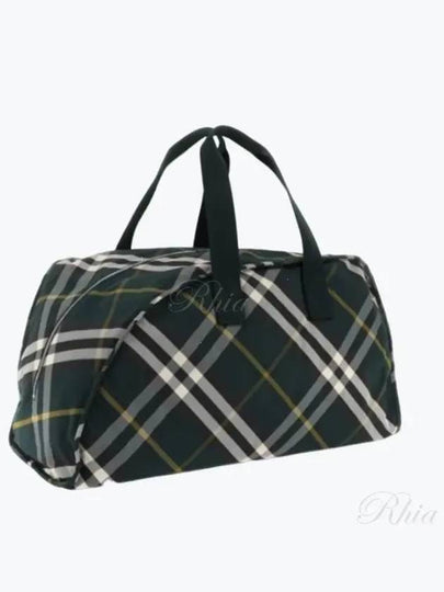 Shield Check Pattern Large Duffel Bag Green - BURBERRY - BALAAN 2