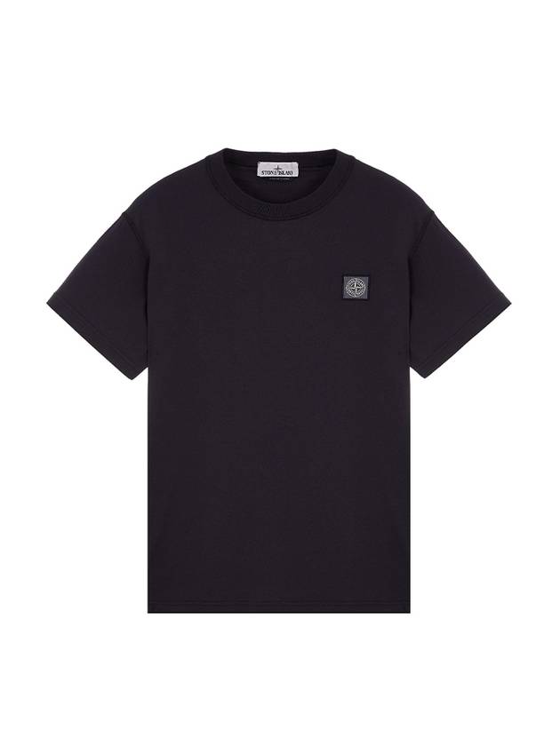 Pisato Effect Logo Patch Short Sleeve T-Shirt Navy - STONE ISLAND - BALAAN 2