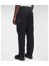 Lens Wappen Straight Pants Black - CP COMPANY - BALAAN 4