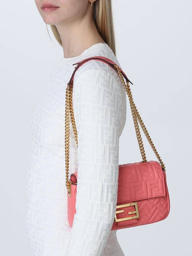 Baguette Medium Nappa Leather Chain Shoulder Bag Pink - FENDI - BALAAN 2