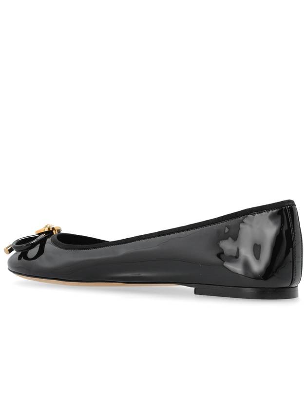 Versace Leather Ballet Flats, Women's, Black - VERSACE - BALAAN 5