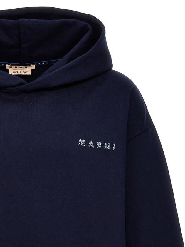 Logo Print Hoodie Blue - MARNI - BALAAN 4