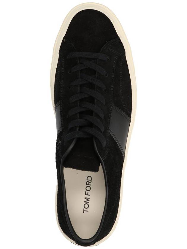 Suede Low Top Sneakers Black - TOM FORD - BALAAN 4