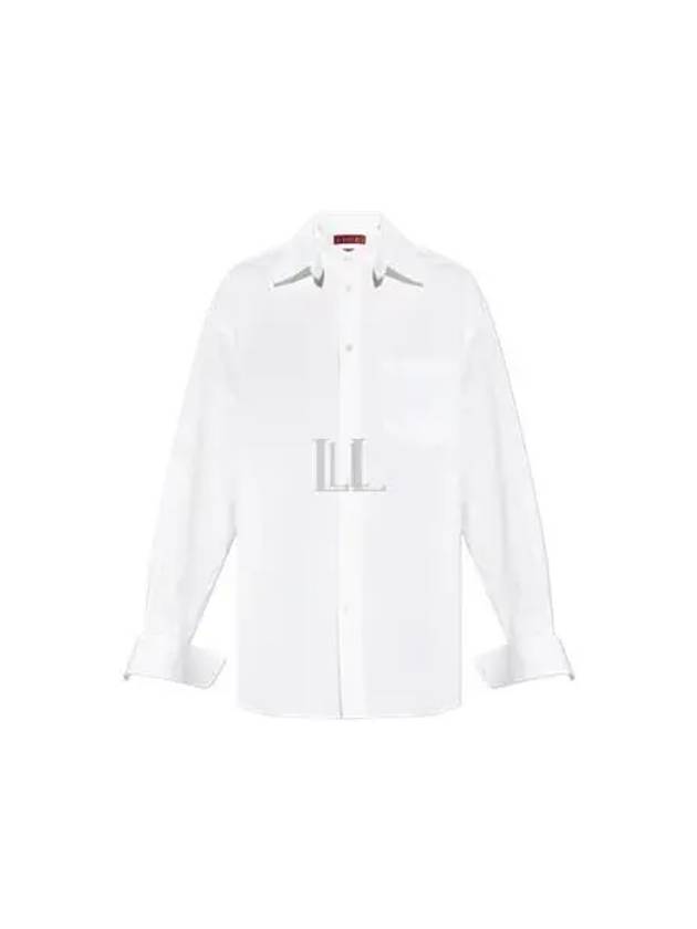 Embossed Cotton Poplin Long Sleeve Shirt White - GUCCI - BALAAN 2