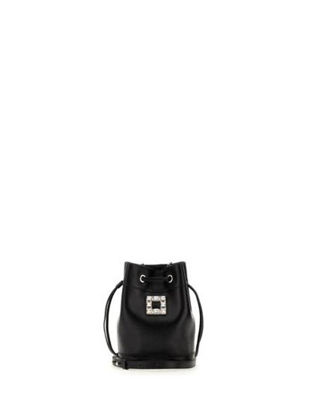 Très Vivier Leather Bucket Bag Black - ROGER VIVIER - BALAAN 1