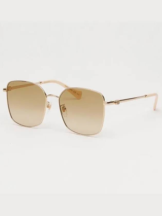 Eyewear Interlocking G Square Sunglasses Gold - GUCCI - BALAAN 8