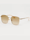 Eyewear Interlocking G Square Sunglasses Gold - GUCCI - BALAAN 7