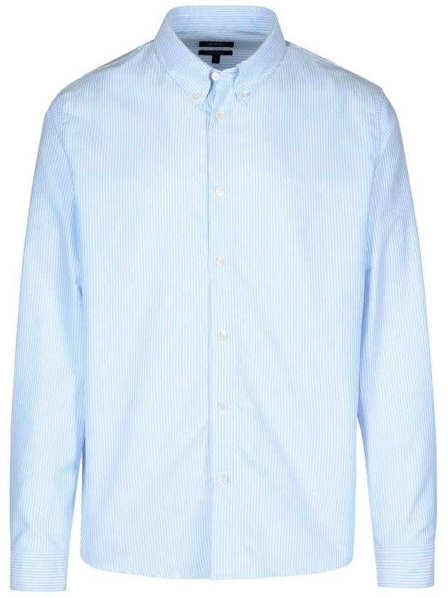 Greg Long Sleeve Shirt Blue - A.P.C. - BALAAN 2