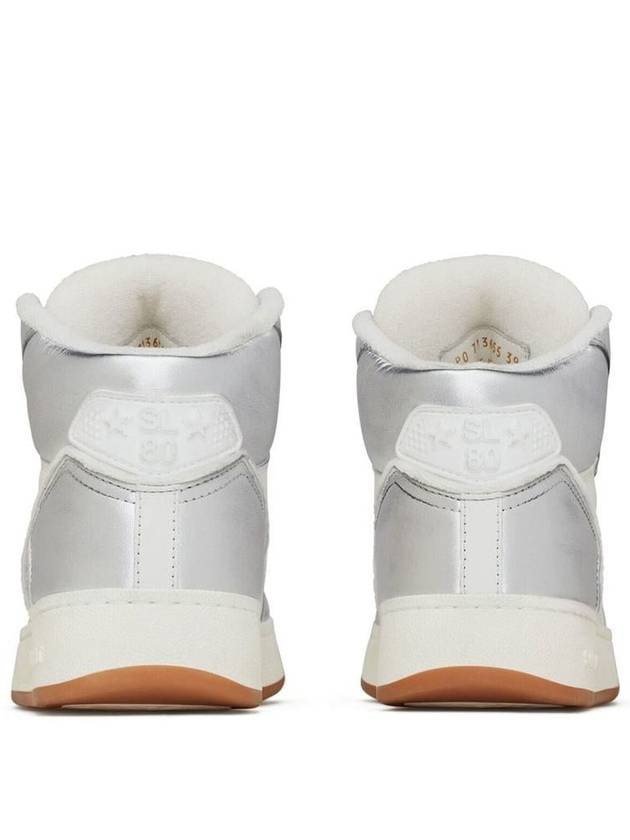 SL 80 High-Top Sneakers Silver - SAINT LAURENT - BALAAN 5