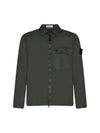 Old Treatment Garment Dyed Overshirt Jacket Dark Green - STONE ISLAND - BALAAN 2