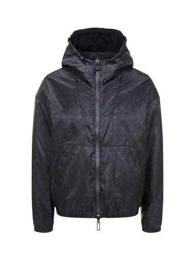 Men s Reversible Hooded Zip Up Jacket Black - EMPORIO ARMANI - BALAAN 1