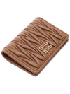 Matelasse Nappa Leather Card Wallet Brown - MIU MIU - BALAAN 6