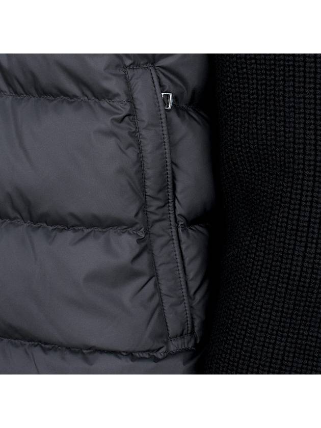 Padded Wool Hooded Zip Up Black - MONCLER - BALAAN 9