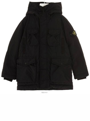 8 10 year old size black double pocket wappen hood long padding 771641136 - STONE ISLAND - BALAAN 1