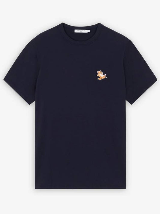 Chilling Fox Logo Short Sleeve TShirt Navy Women's Cotton Cotton Short Sleeve TShirt 232389F110034 - MAISON KITSUNE - BALAAN 1