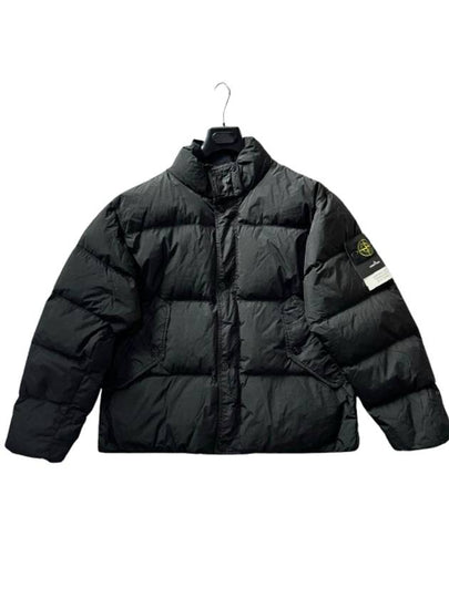 Garment Dyed Crinkle Reps Down Padding Black - STONE ISLAND - BALAAN 2