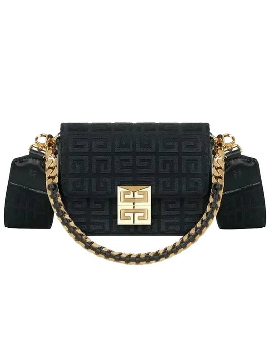 4G Embroidered Canvas Chain Cross Bag Black - GIVENCHY - BALAAN 1