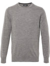 Lyle Merino Crewneck Wool Sweater Grey Melange - J.LINDEBERG - BALAAN 1