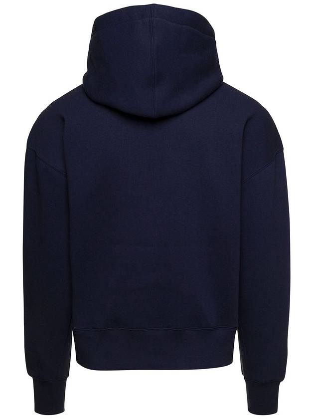 Label Hoodie Navy - AMI - BALAAN 3