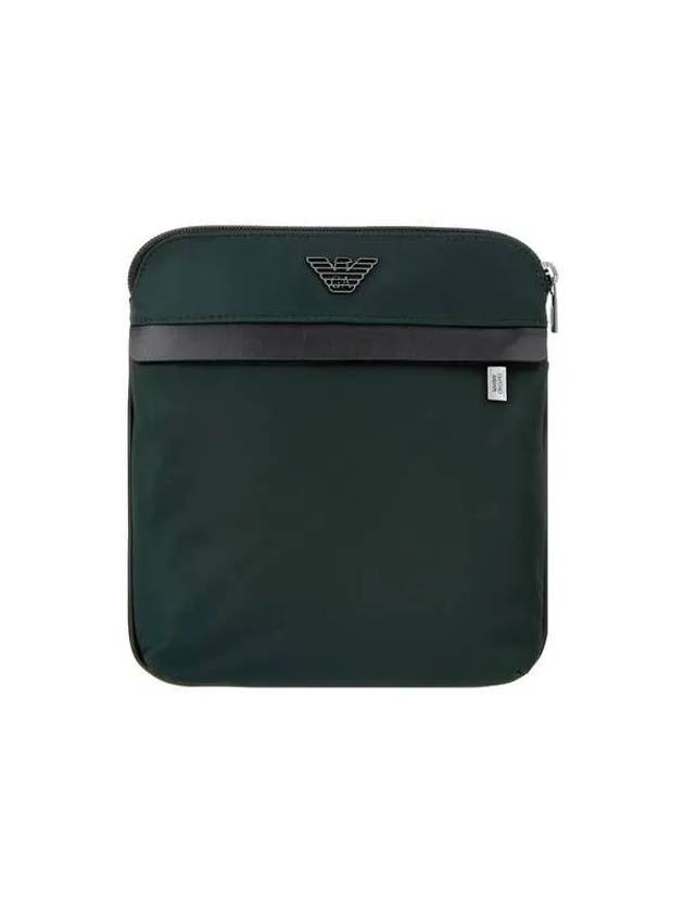 Men s Eagle Logo Nylon Small Messenger Bag Green 271805 - EMPORIO ARMANI - BALAAN 1