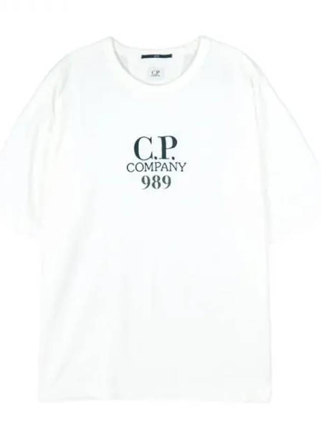 20/1 Jersey Boxy Logo Short Sleeve T-Shirt White - CP COMPANY - BALAAN 2