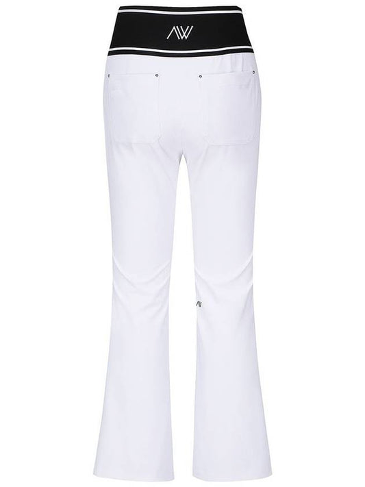 Official WOMEN LOGO BAND BOOTCUT LONG PANTS WH - ANEWGOLF - BALAAN 2