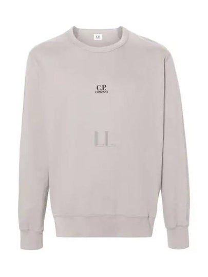 Light Fleece Logo Sweatshirt Grey - CP COMPANY - BALAAN 2